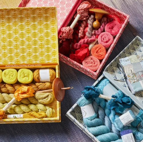 Selvedge And Cambridge Imprint, Haberdashery Box (Assortment Of Colours Available)